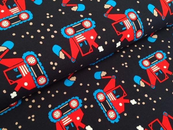 Baumwolljersey Maxi Bagger Nachtblau Big Dig